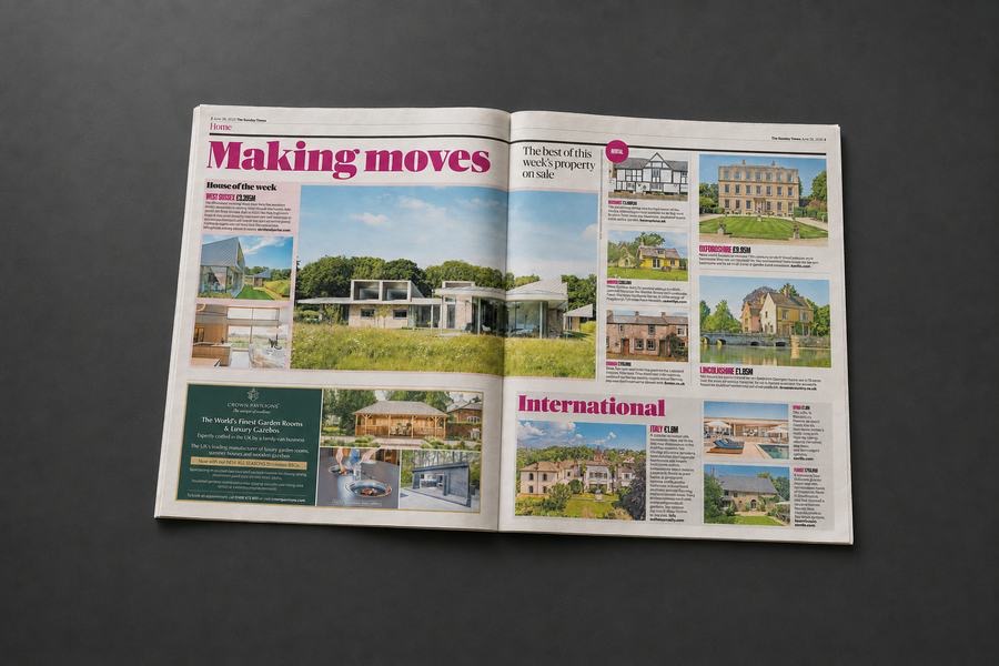 Crown Pavilions advert in The Sunday Times Home section